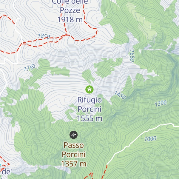 Map of Rifugio Porcini
