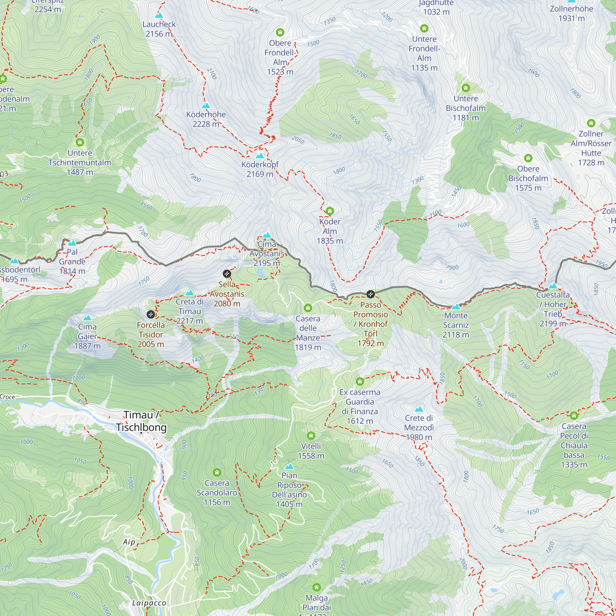 Casera delle Manze map