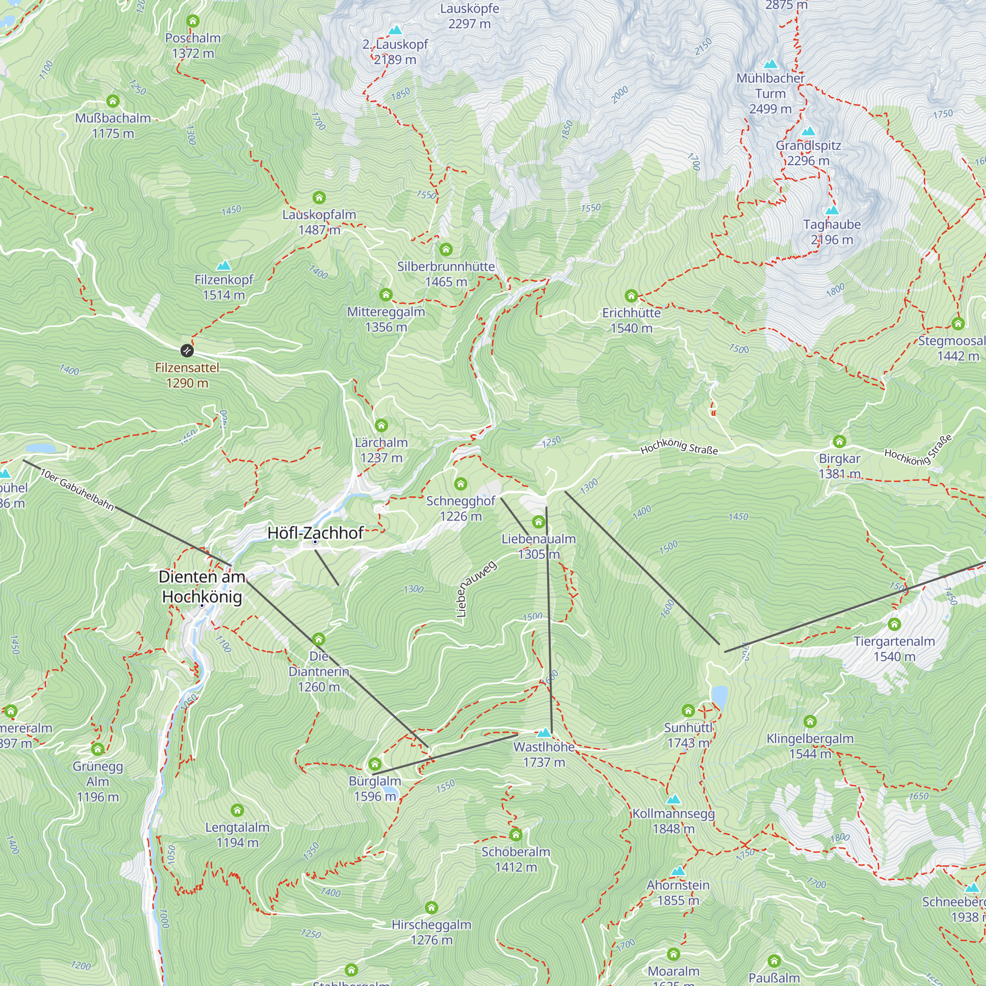 Übergossene Alm map