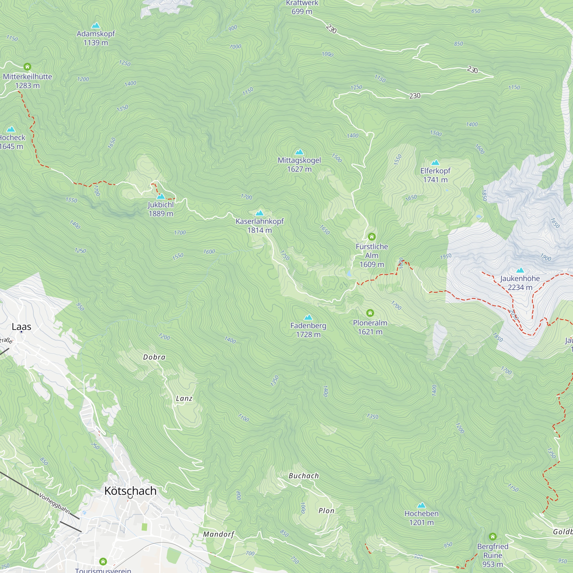 Dellacher Alm map