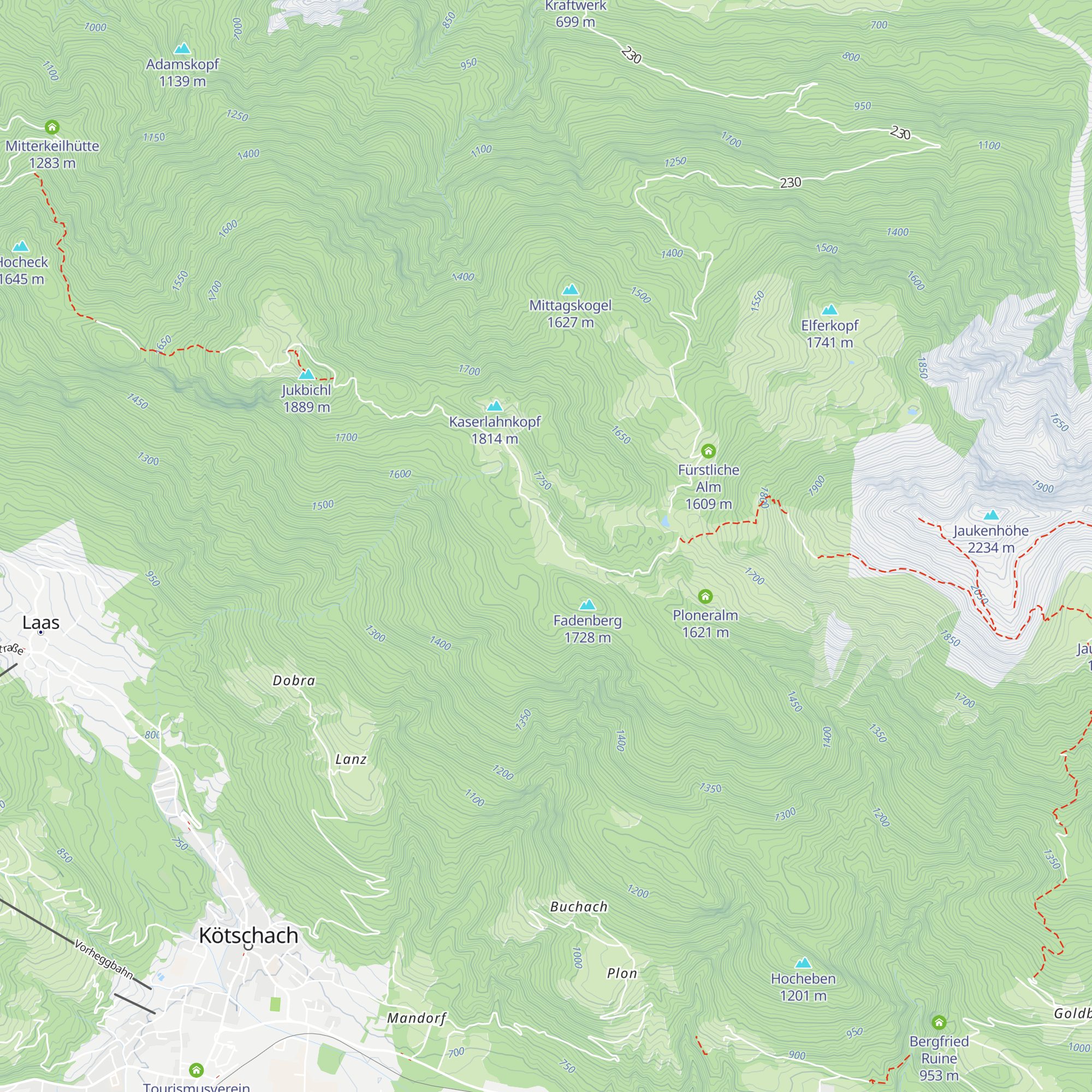 Dellacher Alm map