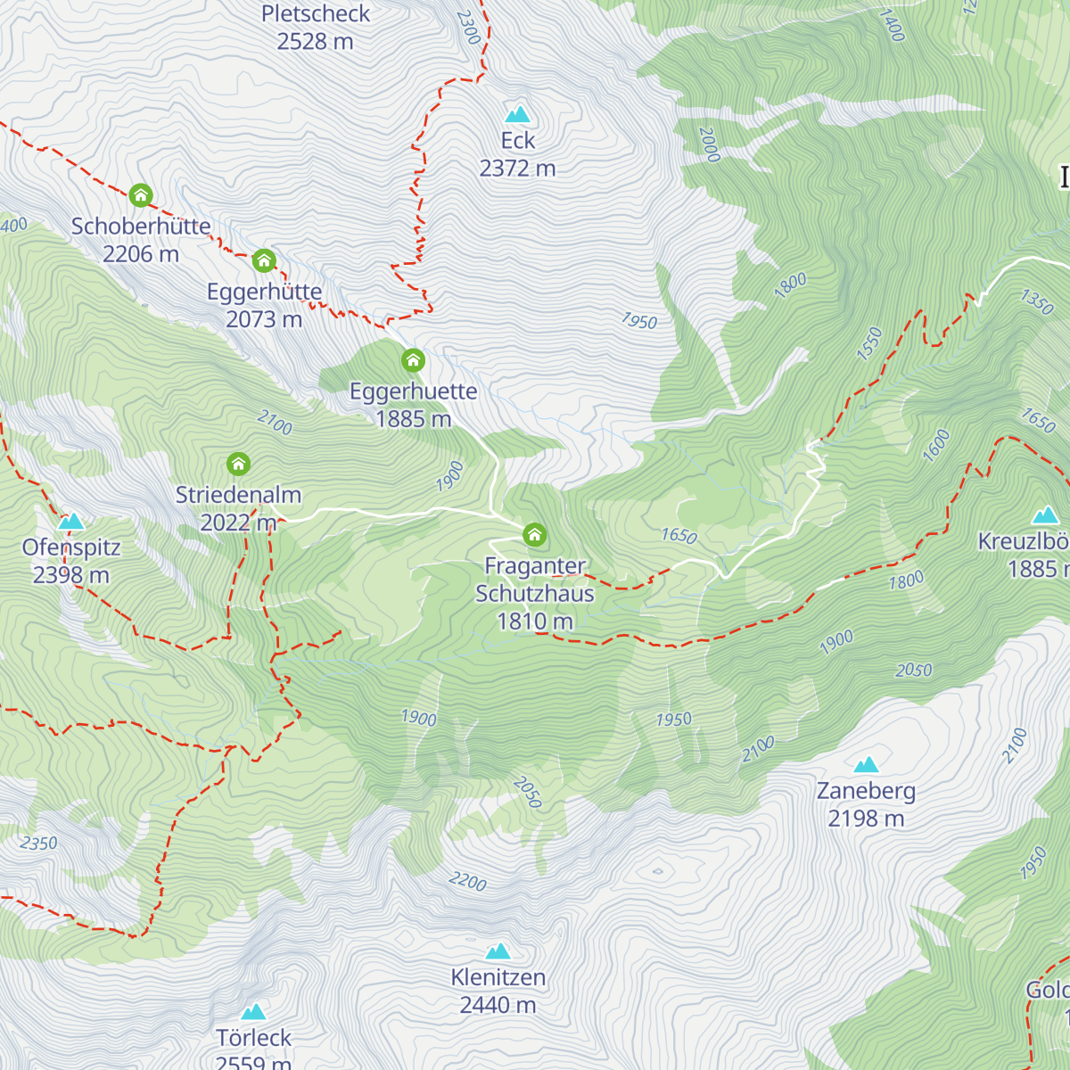 Fraganter Schutzhaus map