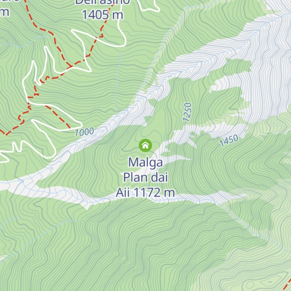 Map of Malga Plan dai Aii