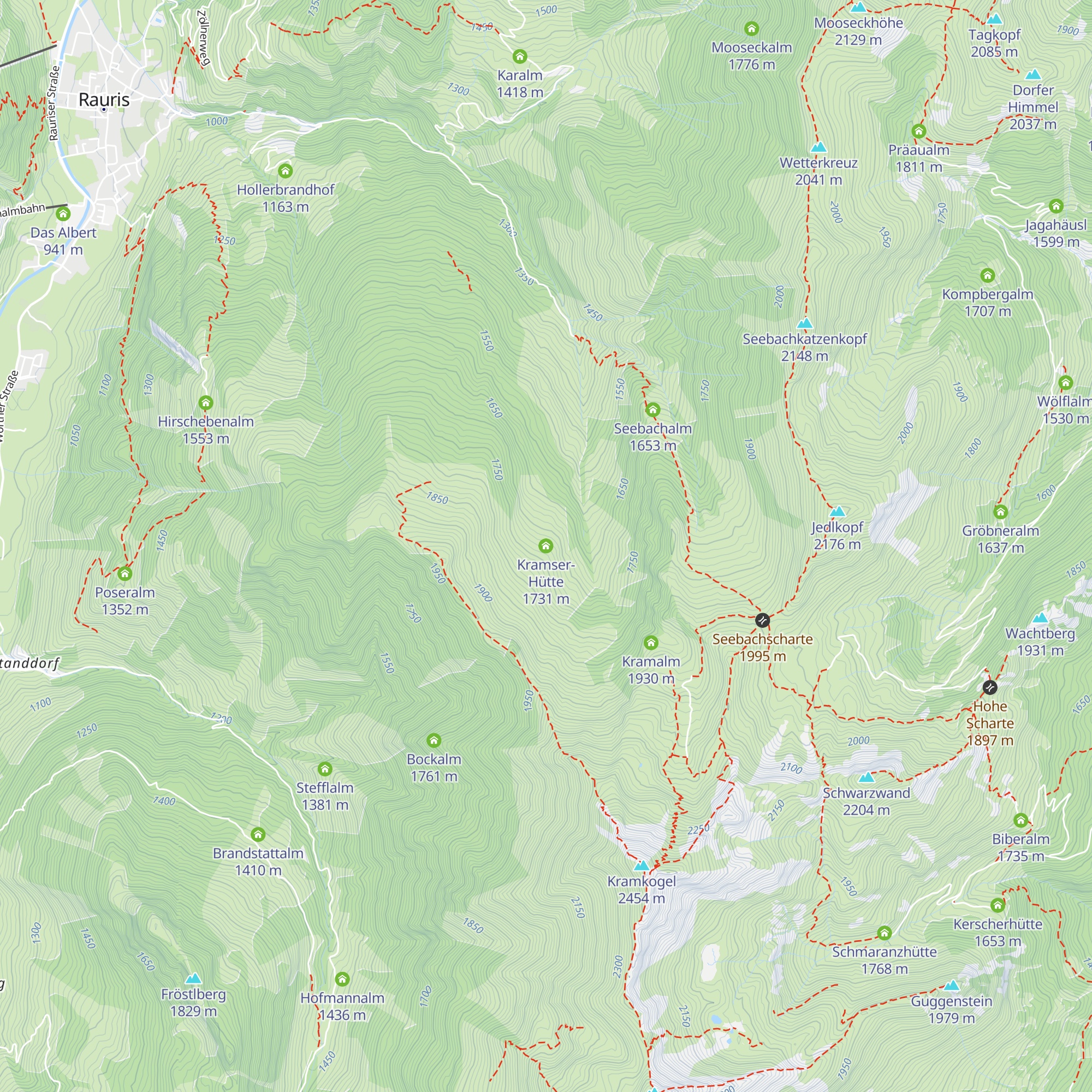 Kramser-Hütte map