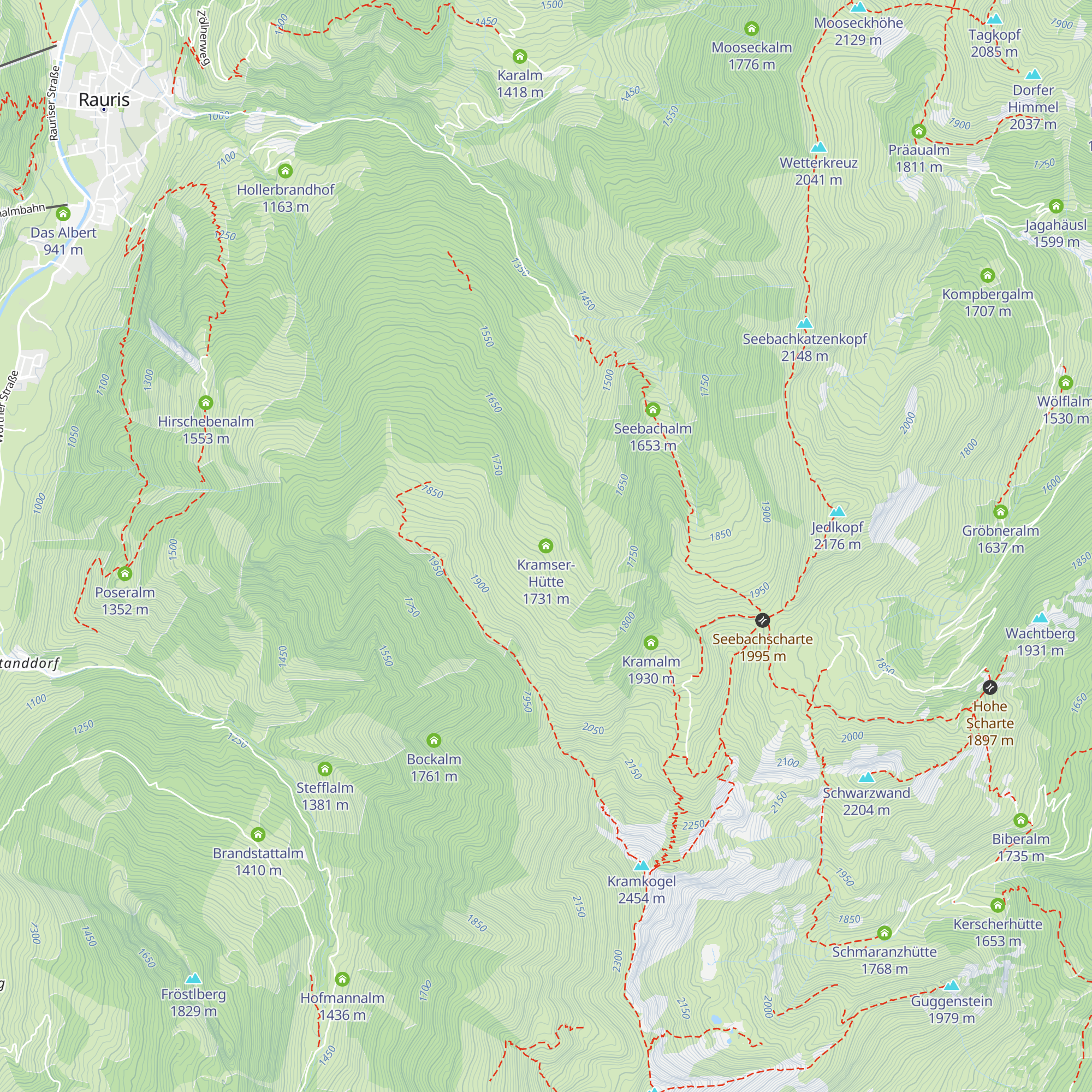 Kramser-Hütte map