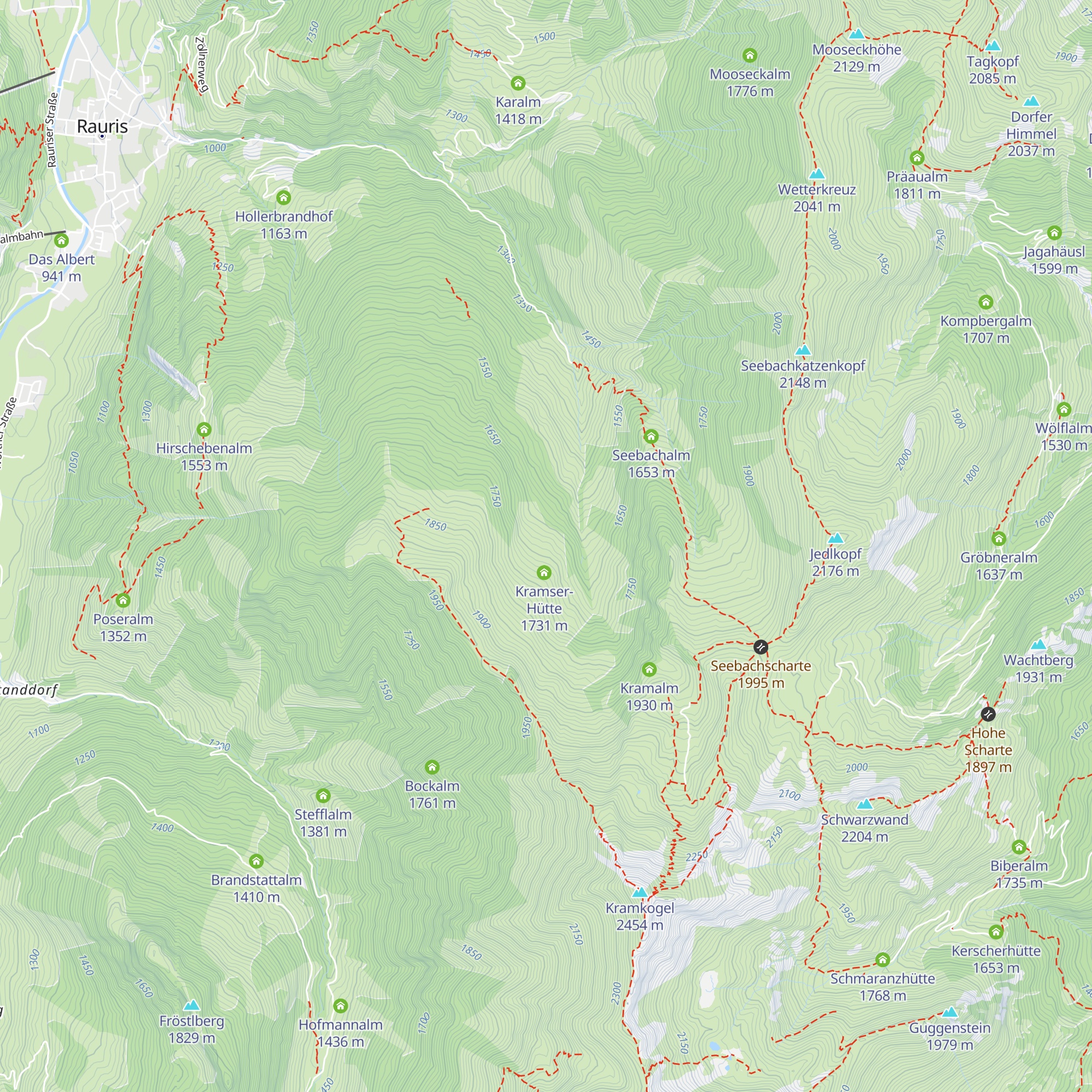 Nössling-Hütte map
