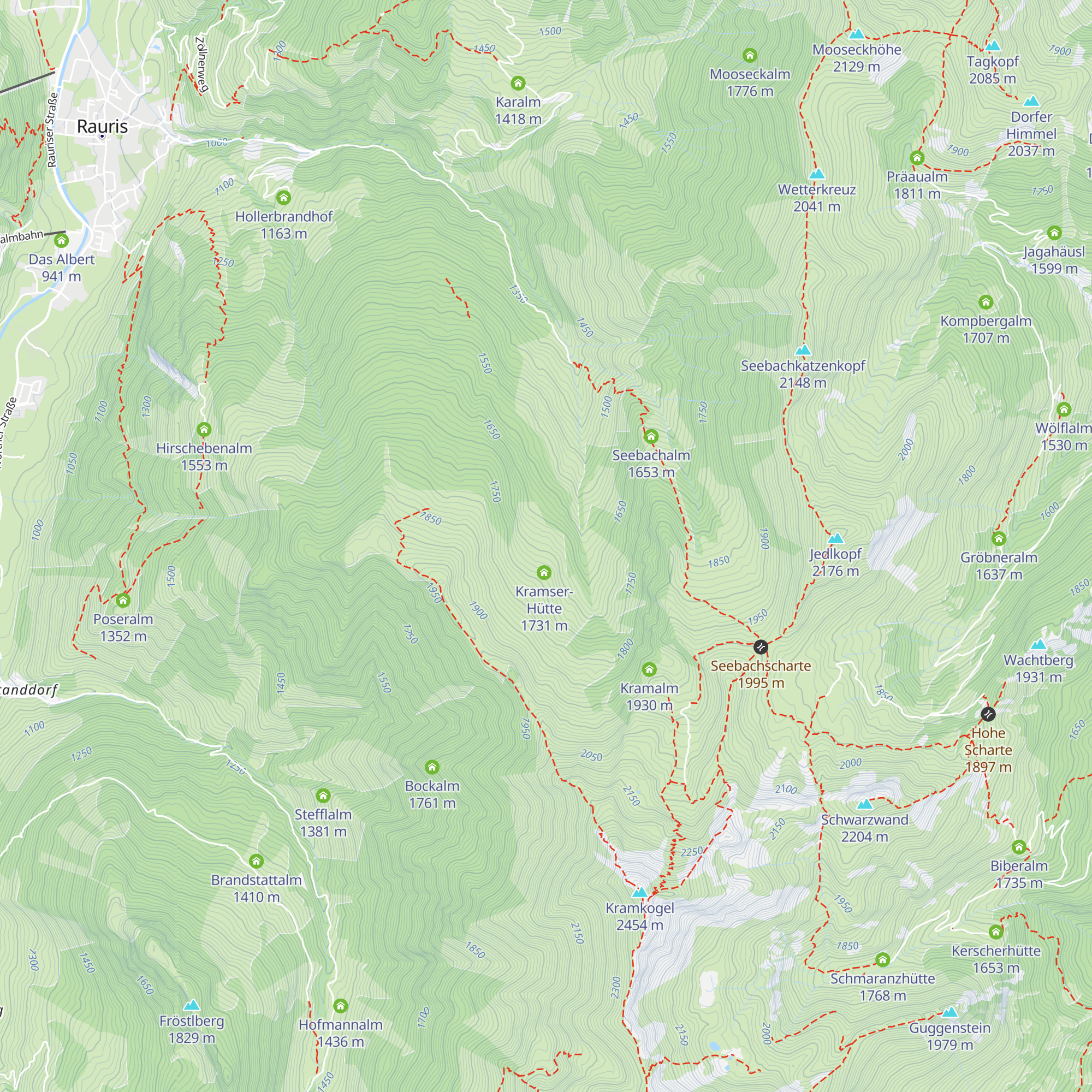 Nössling-Hütte map