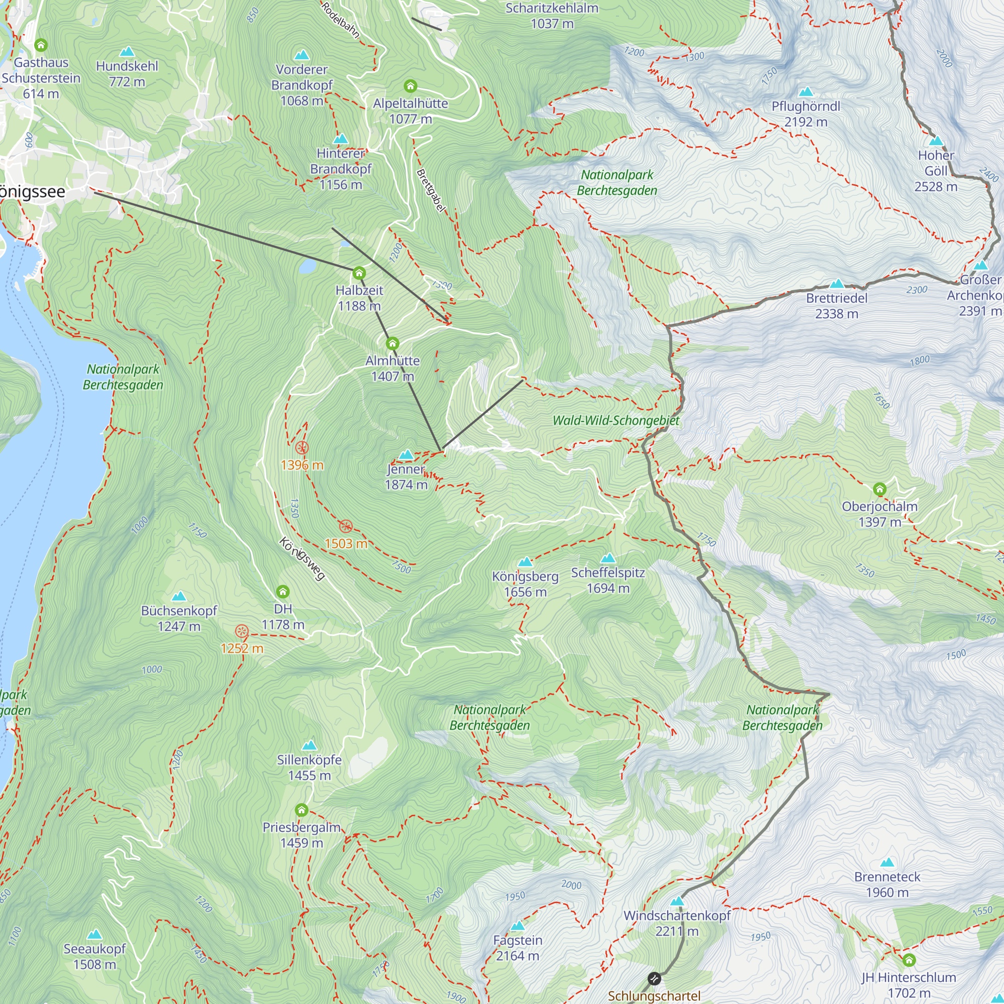 Königsberg-Alm map