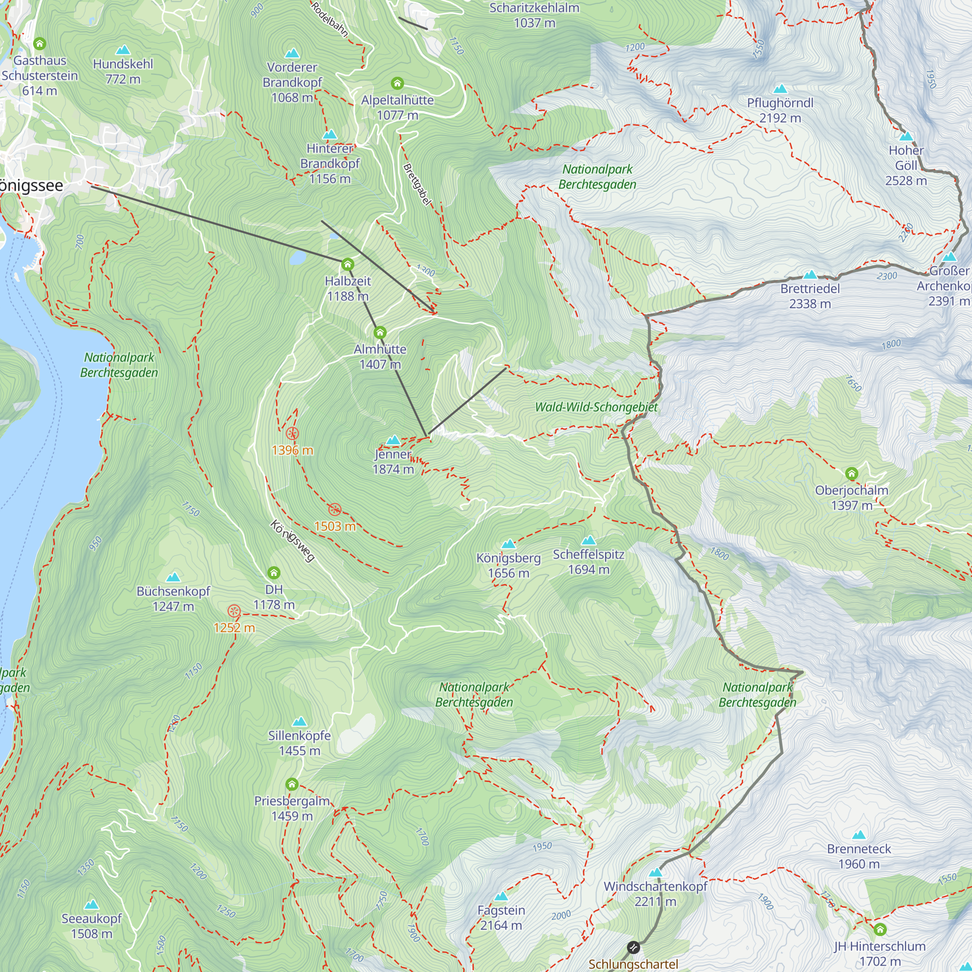 Königsberg-Alm map