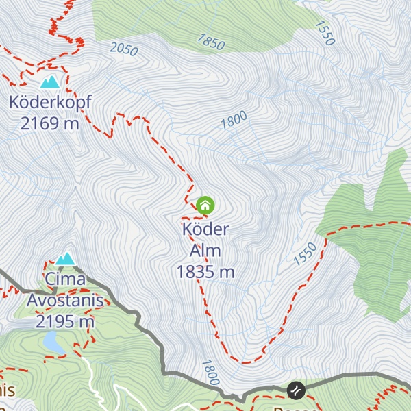 Map of Köder Alm