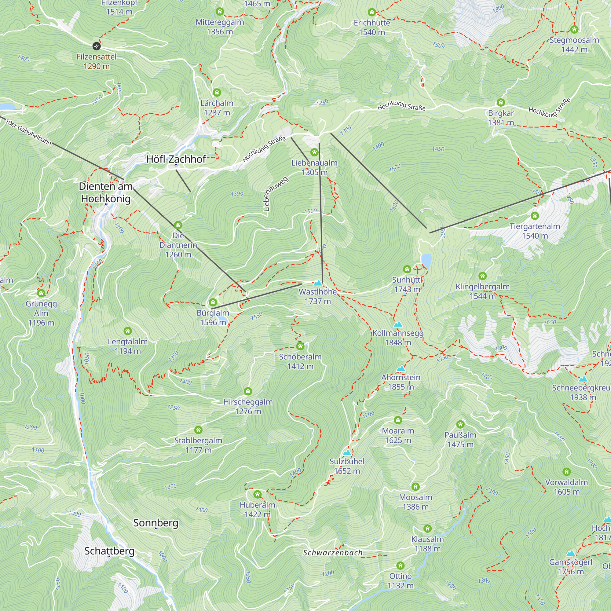 Wastlalm map