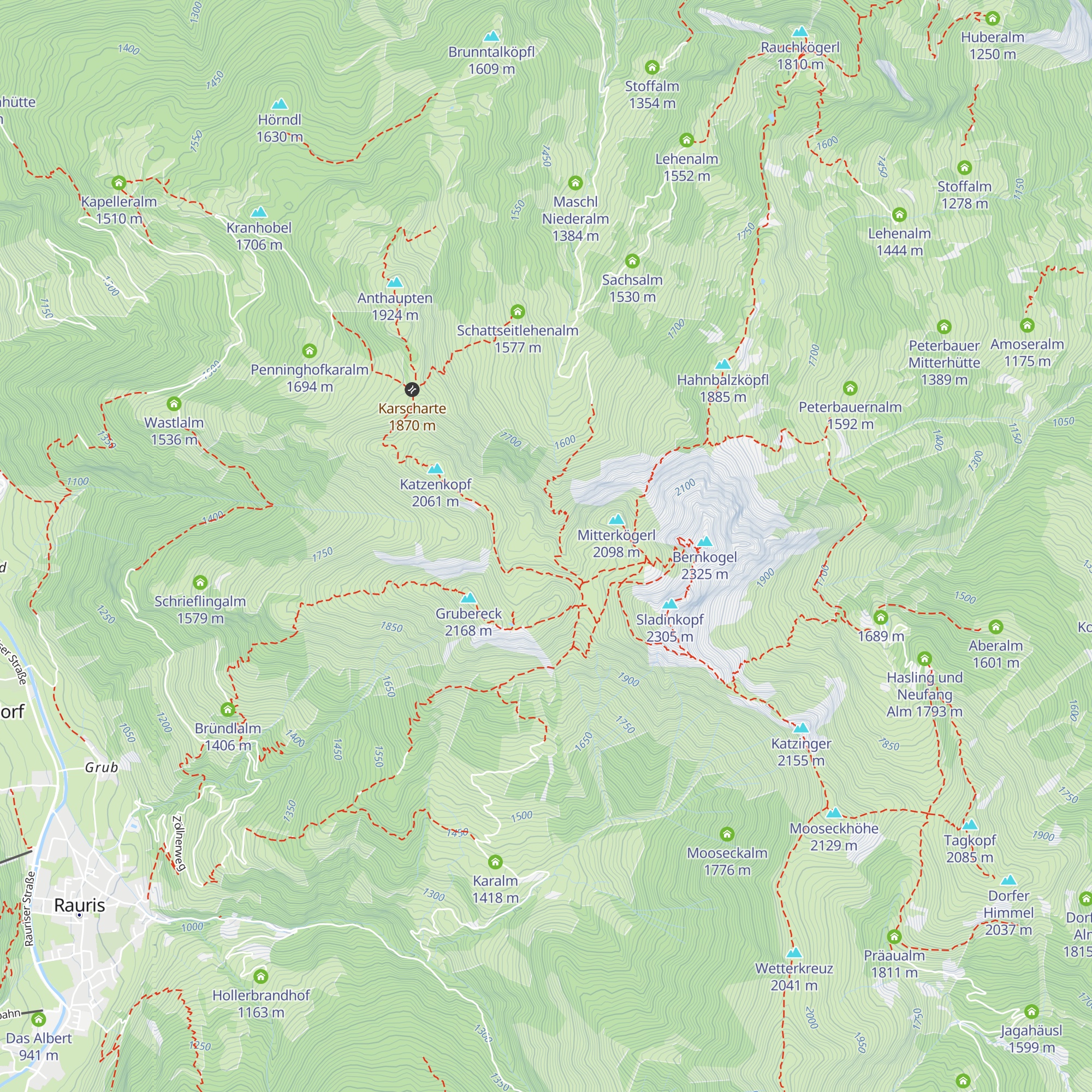 Lieskaralm map