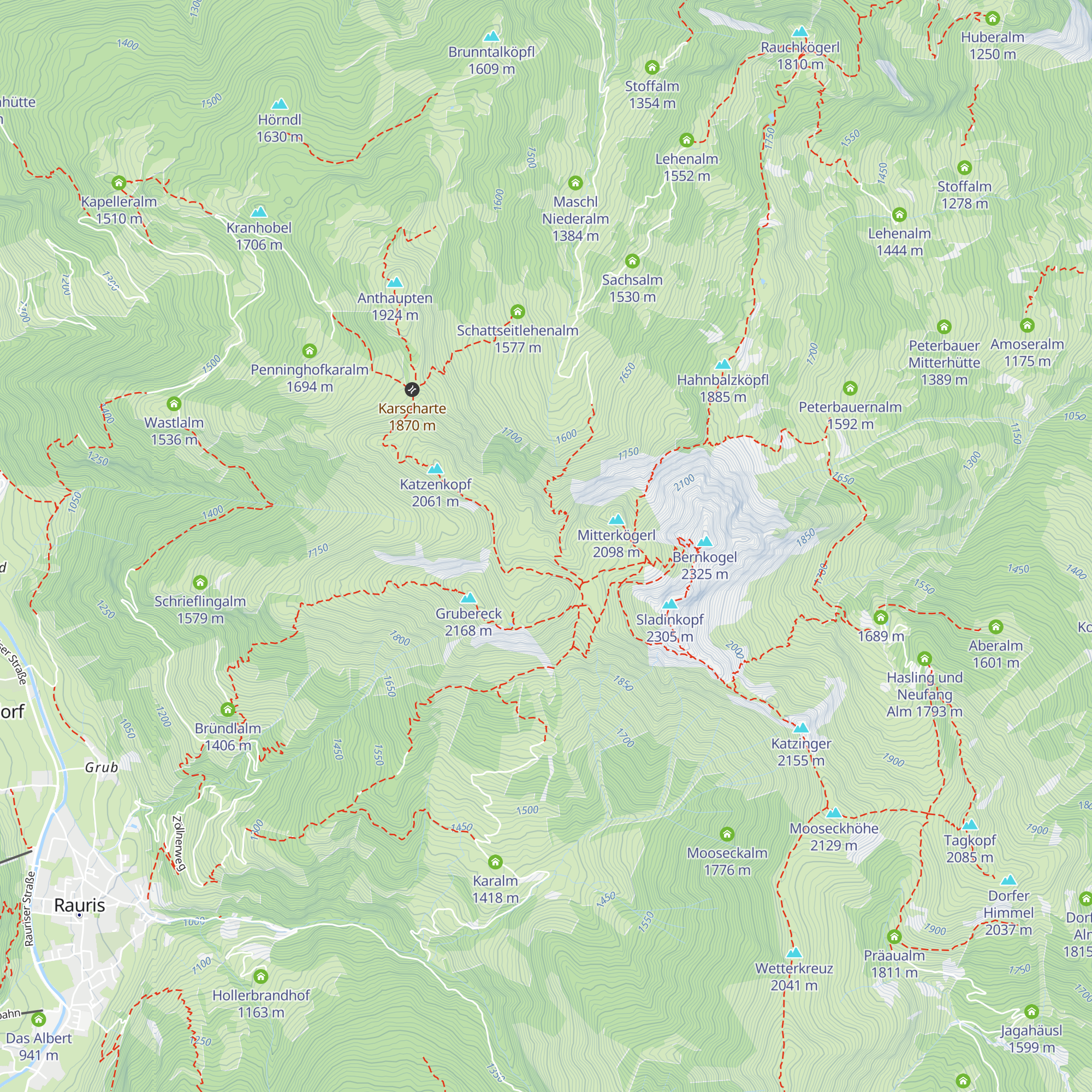 Lieskaralm map