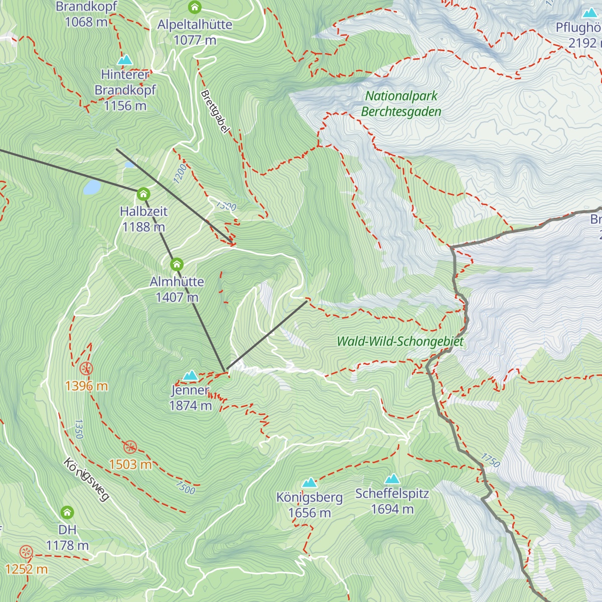 Mitterkaseralm map