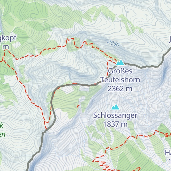 Map of Kleines Teufelshorn