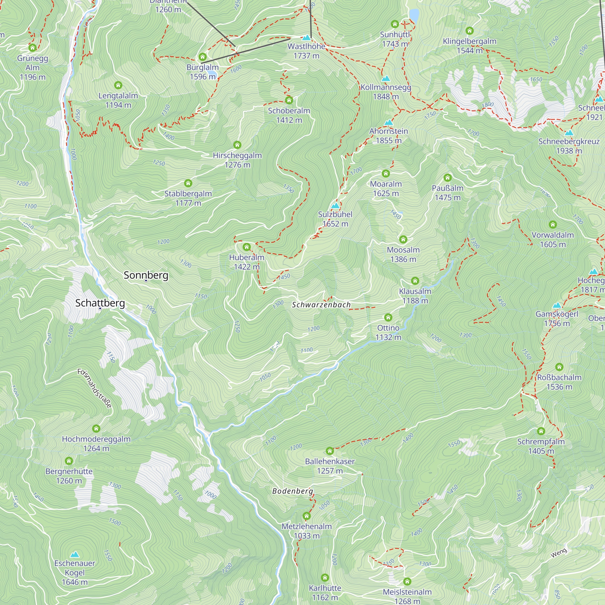Königsbergalm map