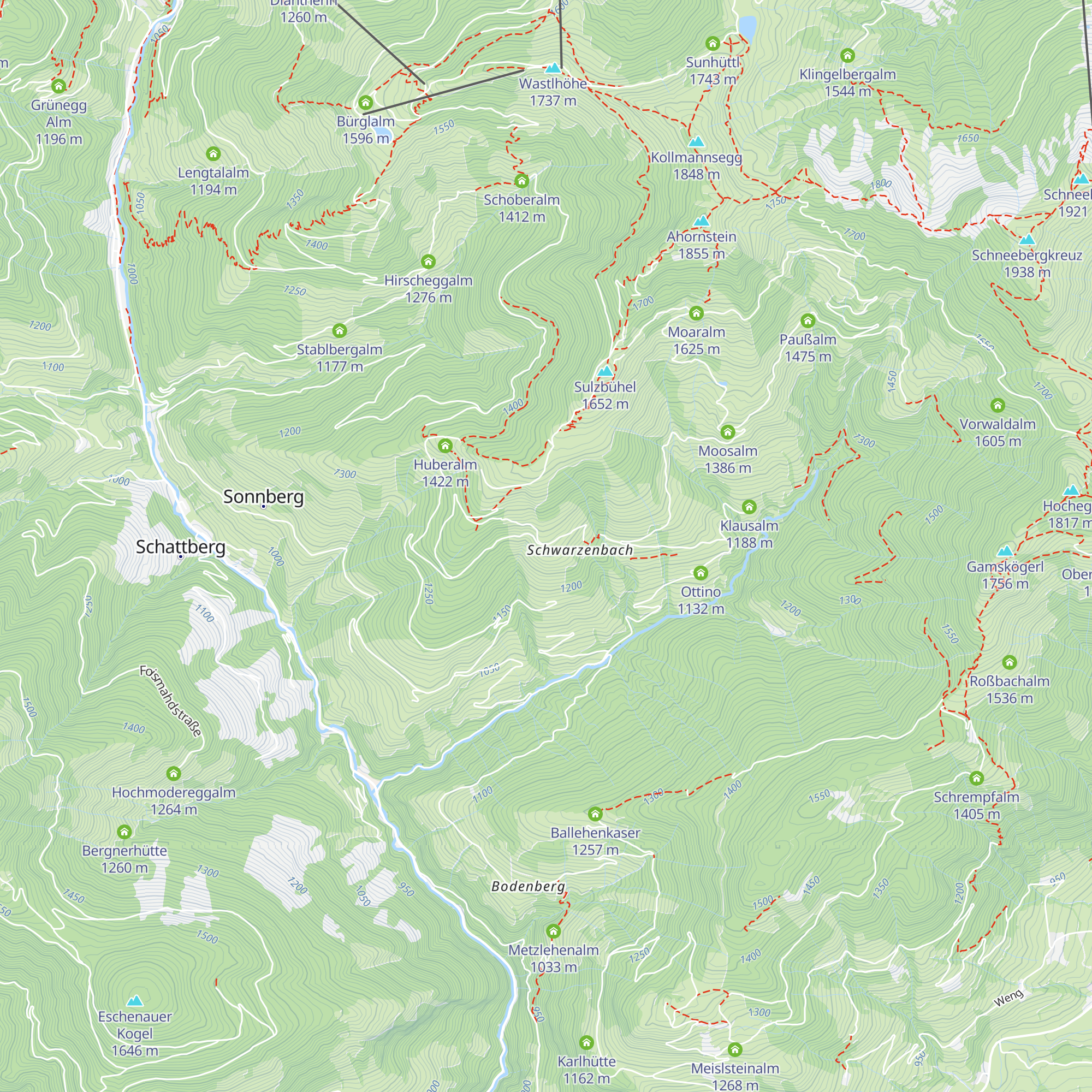Königsbergalm map