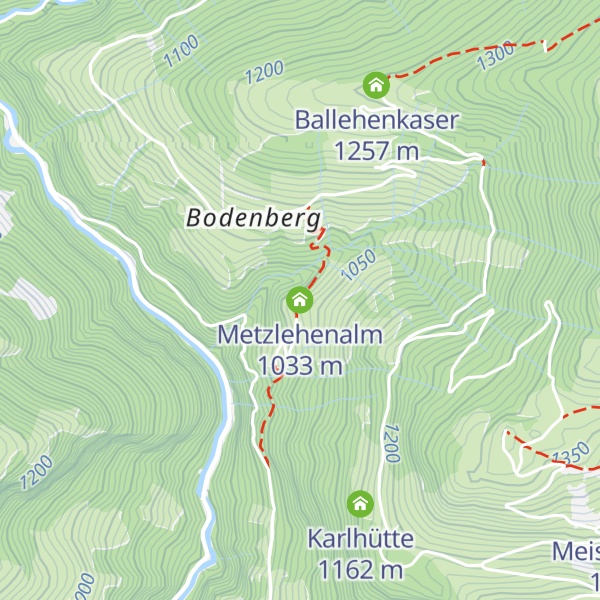 Map of Metzlehenalm