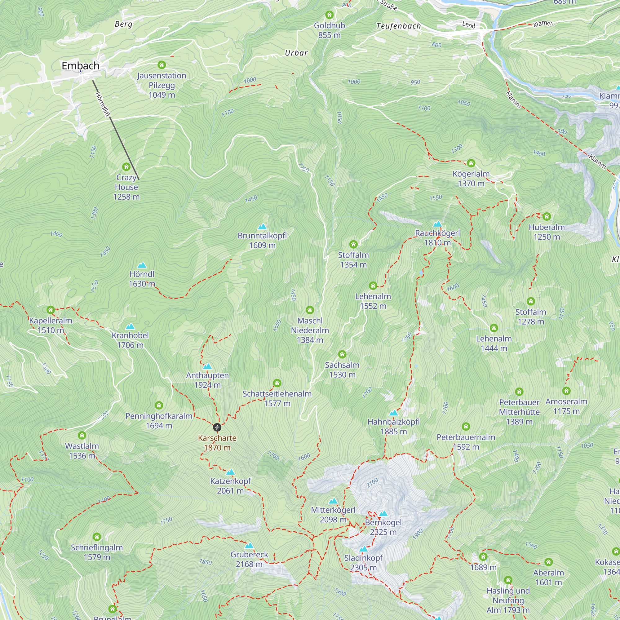 Maschl Niederalm map