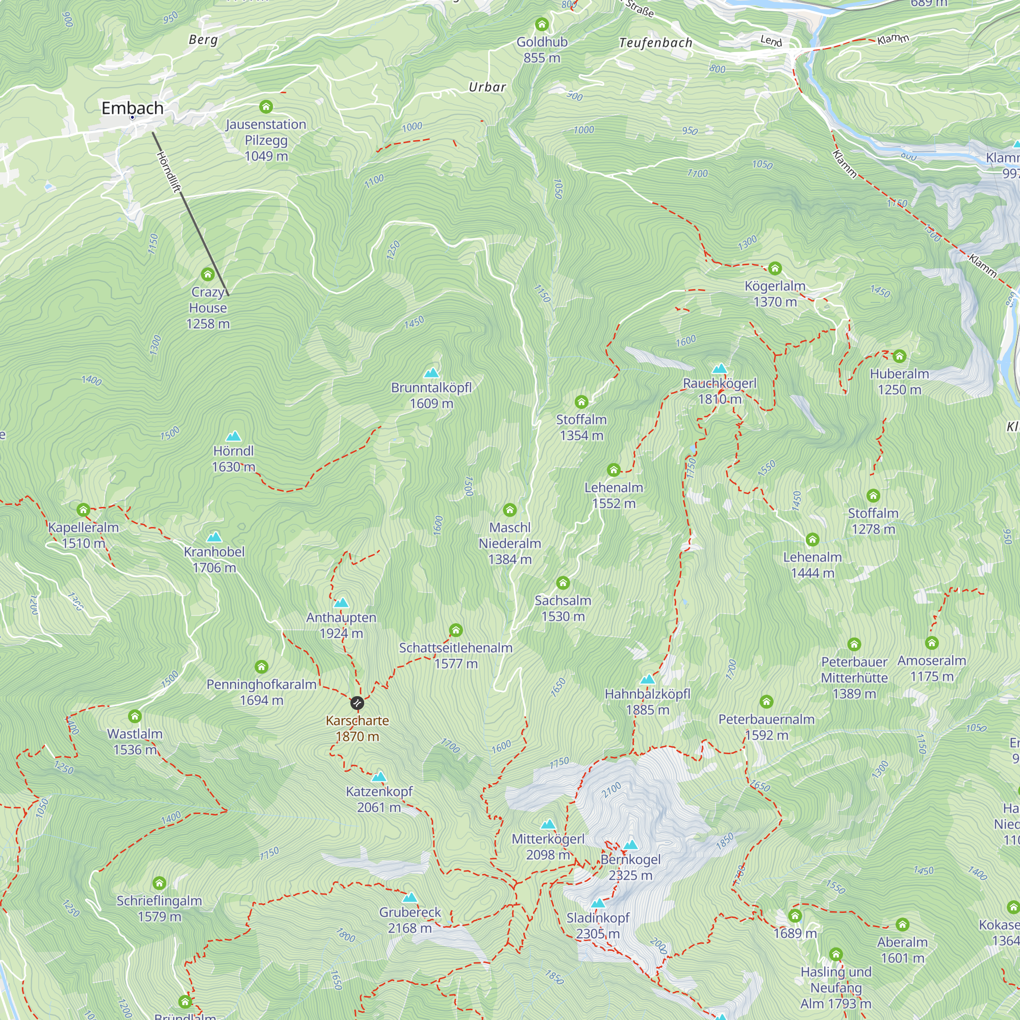 Maschl Niederalm map