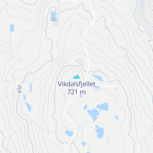 Map of Vikdalsfjellet