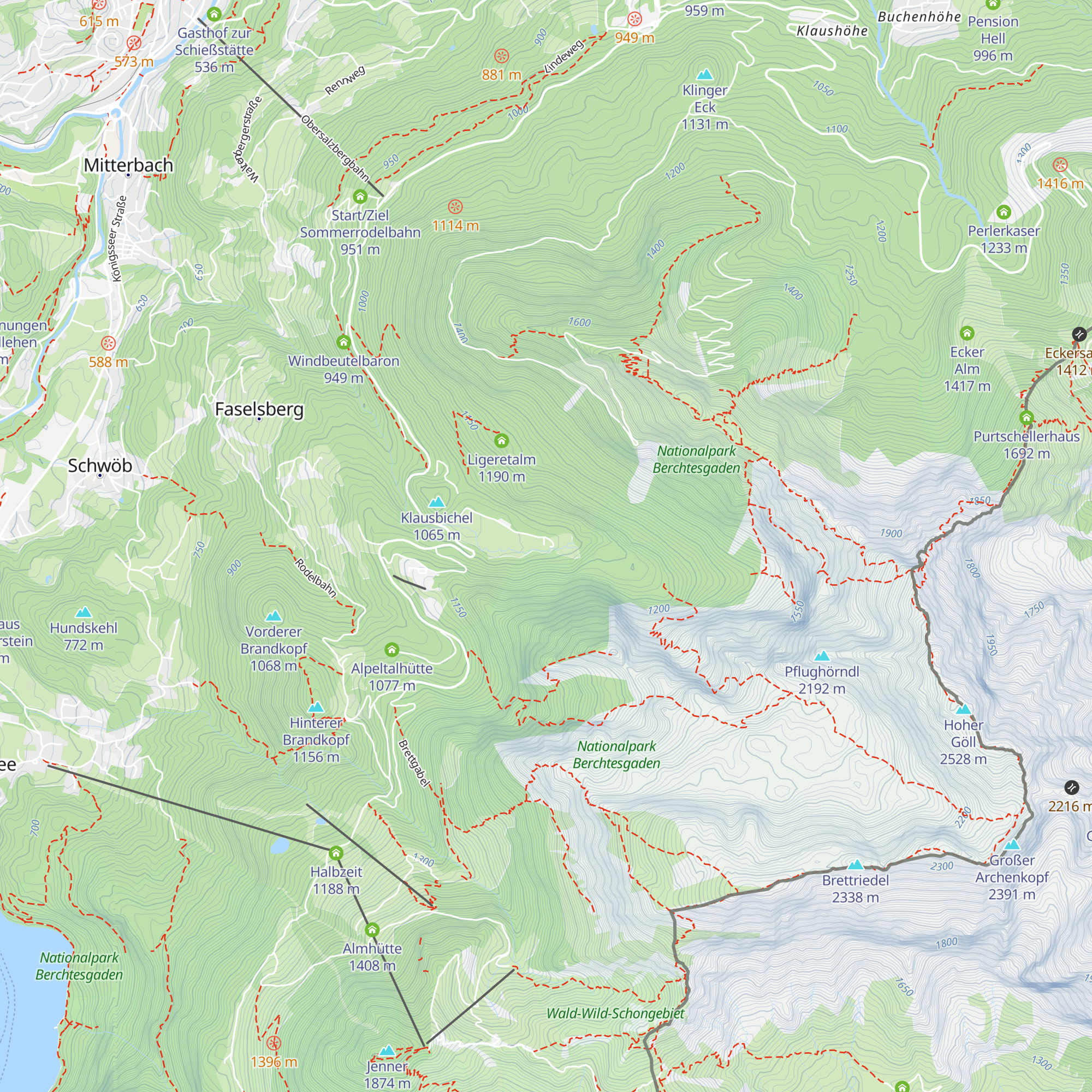 Scharitzkehlalm map