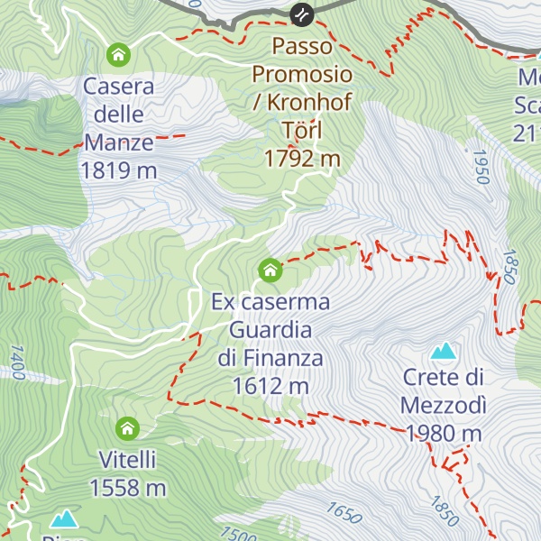 Map of Ex caserma Guardia di Finanza