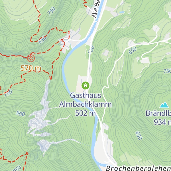 Map of Gasthaus Almbachklamm
