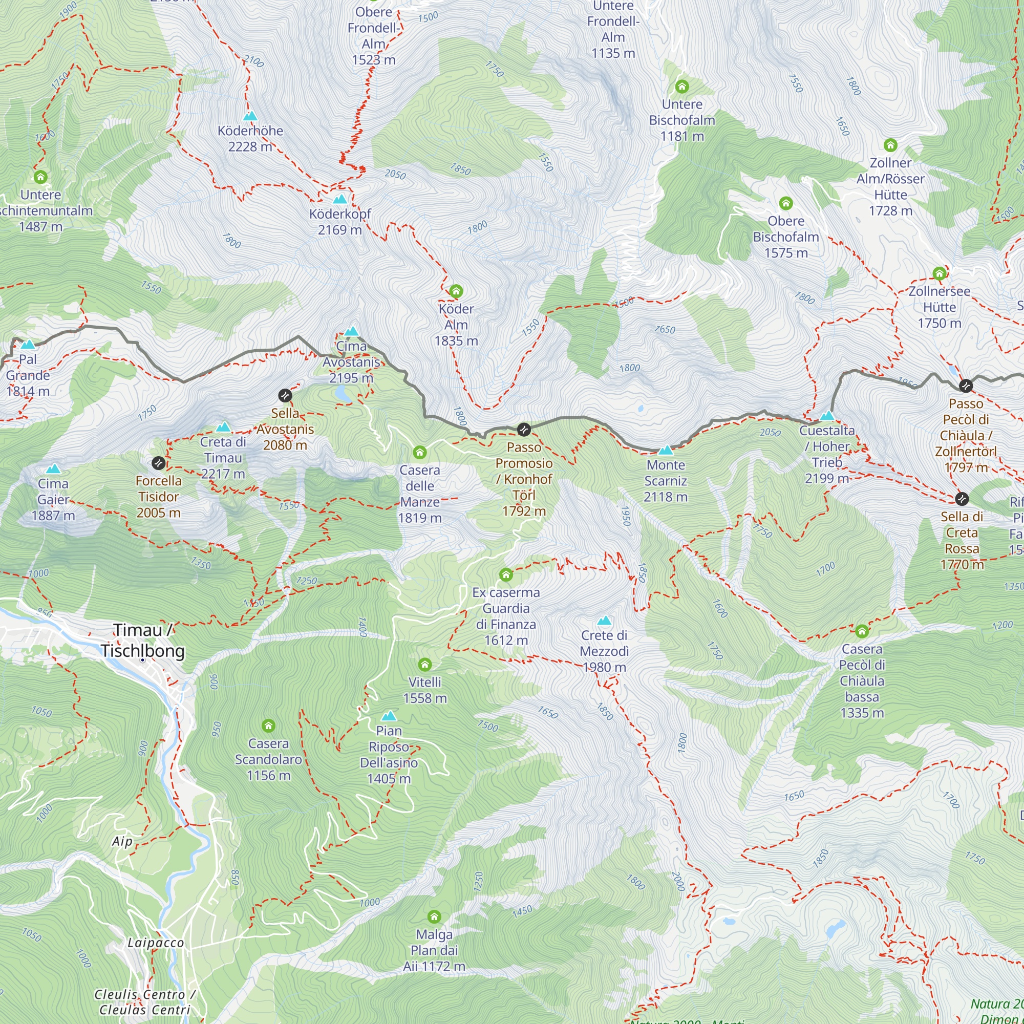 Rifugio Giovanni Morgante map