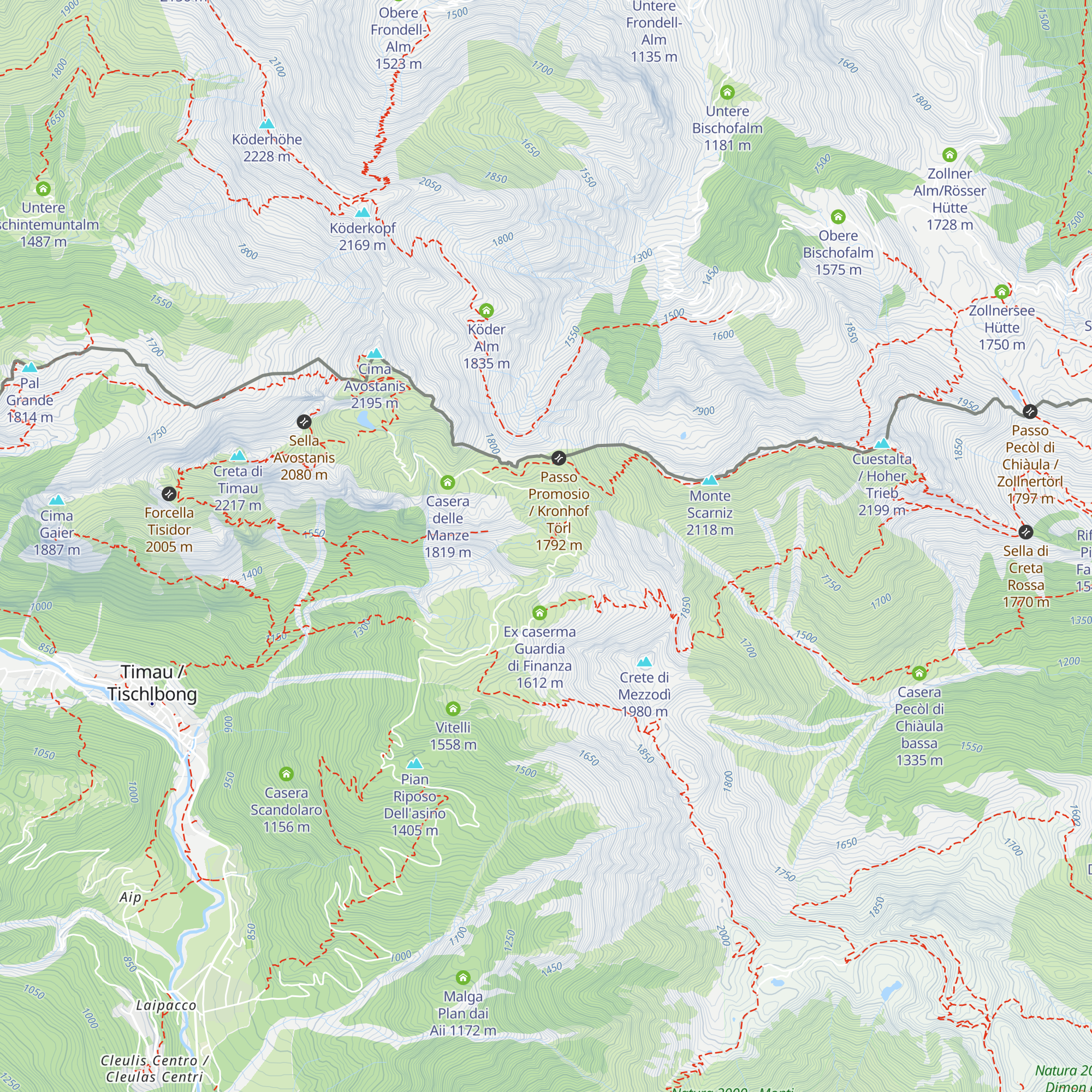 Rifugio Giovanni Morgante map