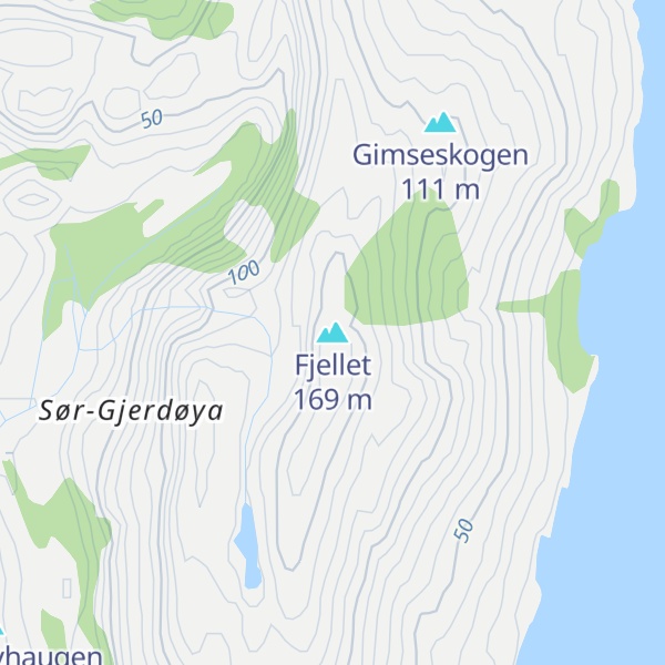 Map of Fjellet