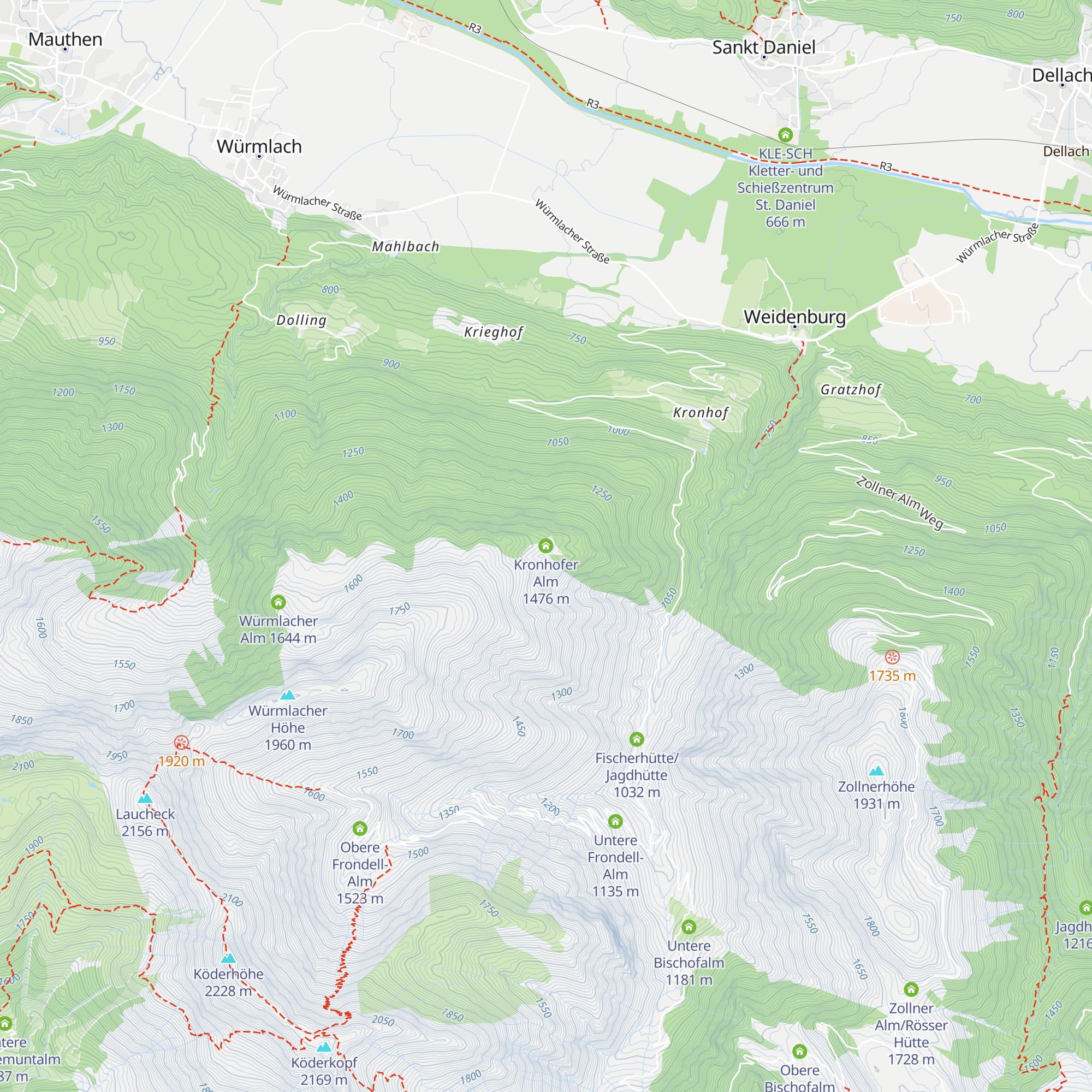 Kronhofer Alm map