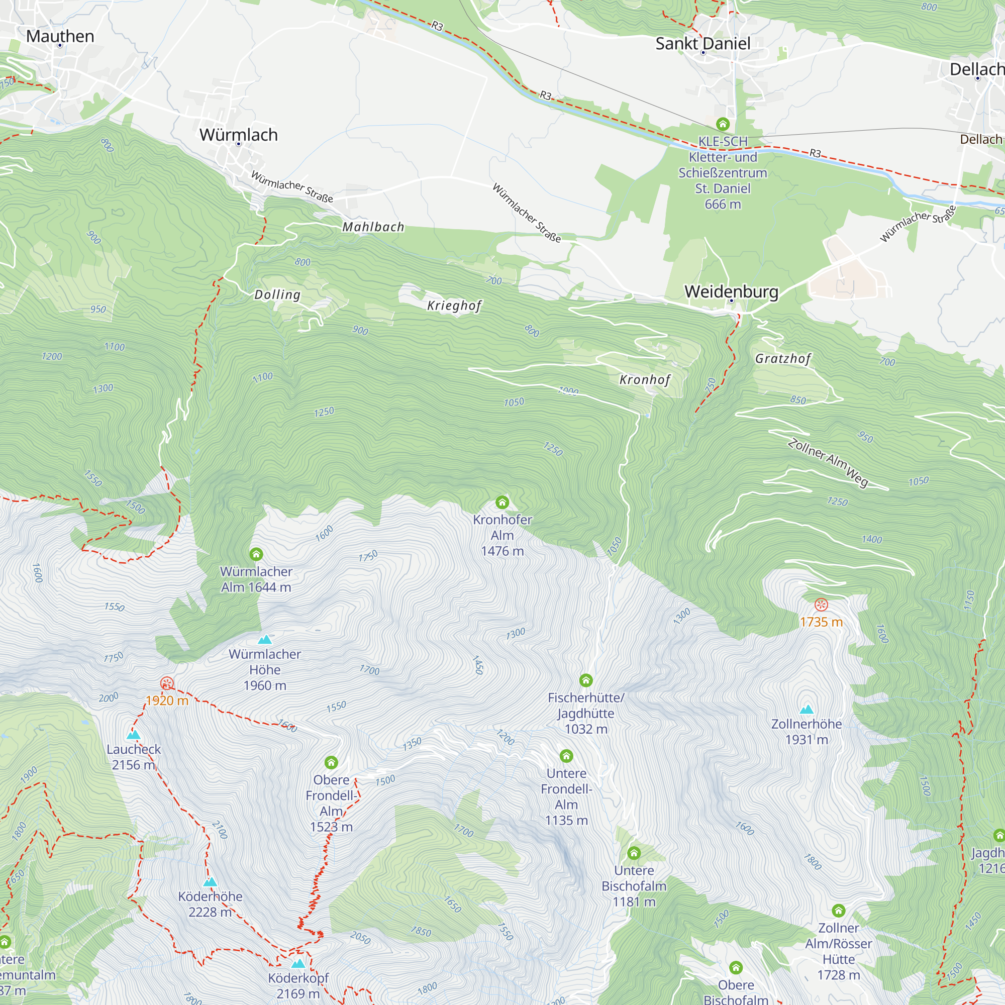 Kronhofer Alm map