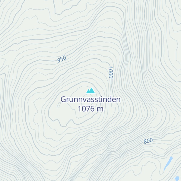 Map of Grunnvasstinden