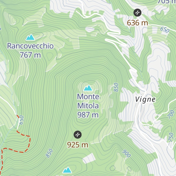 Map of Monte Mitola