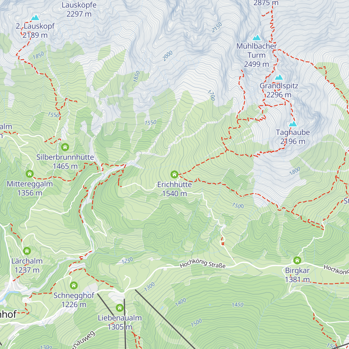Erichhütte map