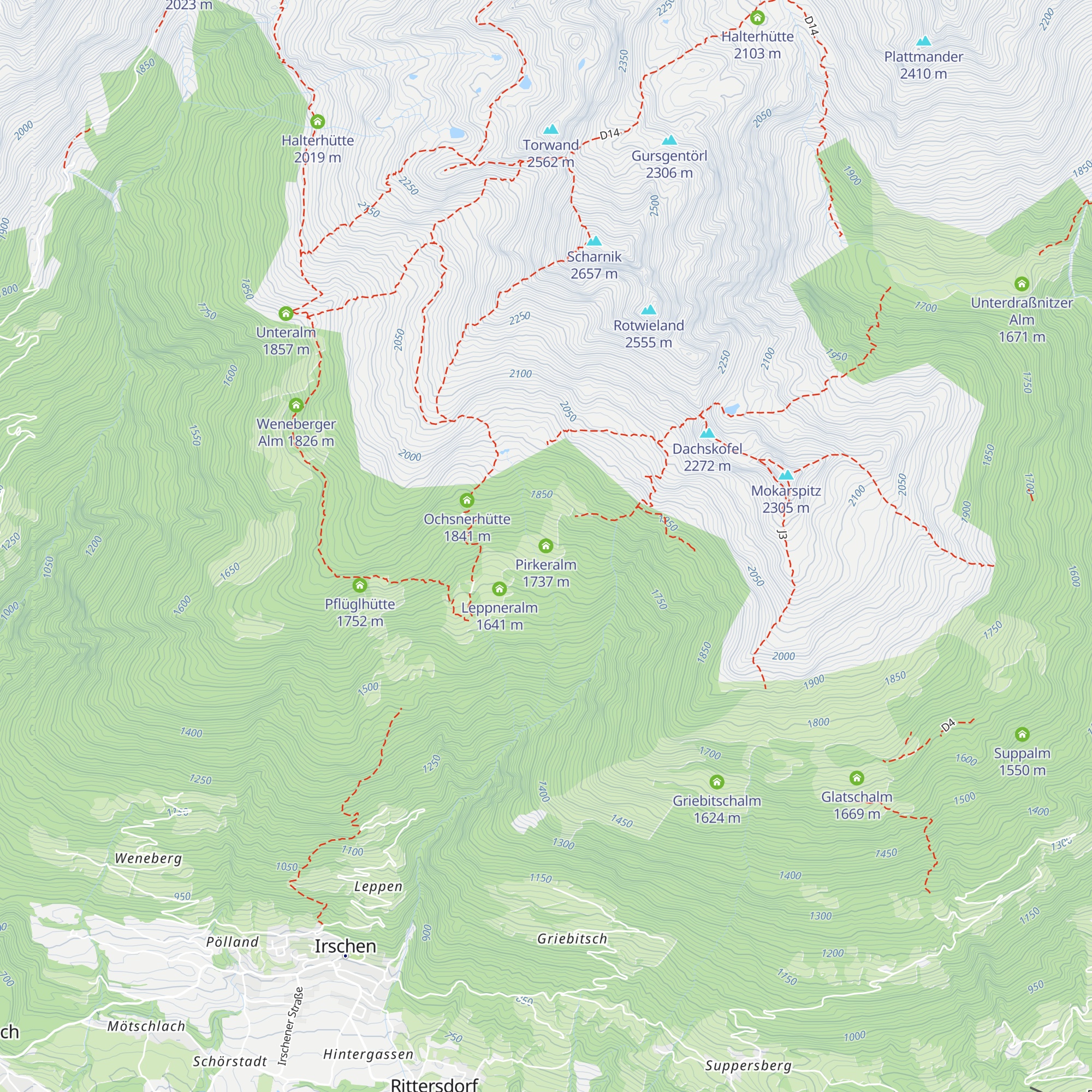 Pirkeralm map
