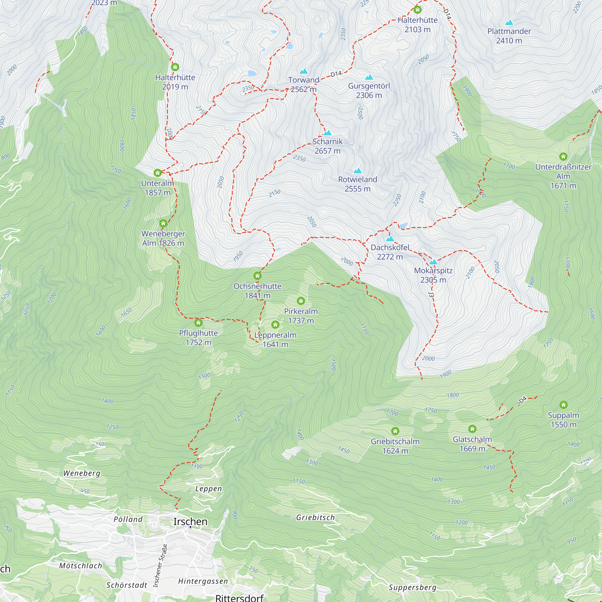 Pirkeralm map