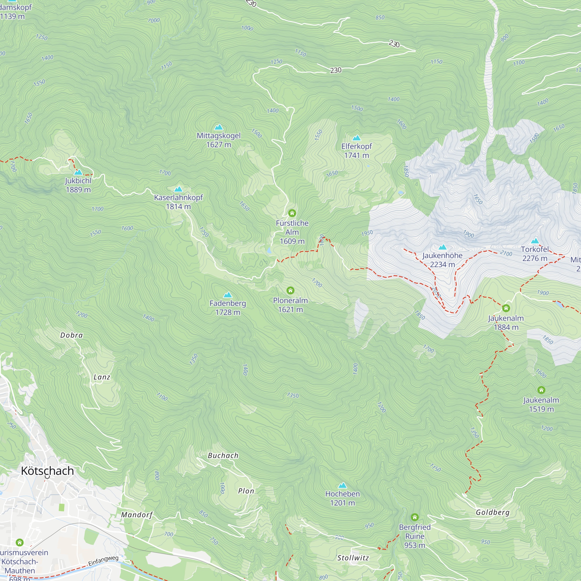 Ploneralm map