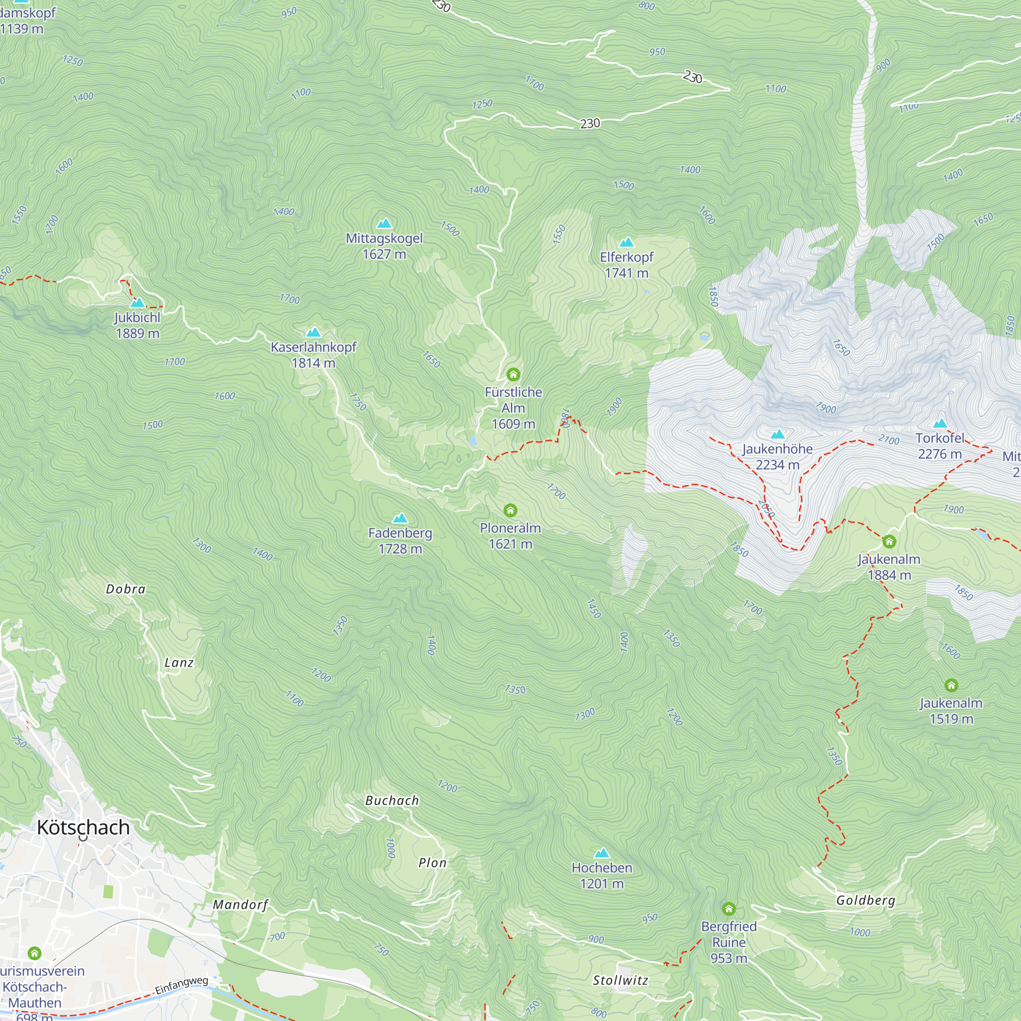 Ploneralm map