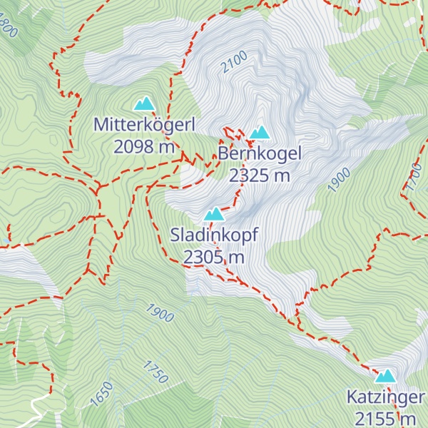 Map of Sladinkopf