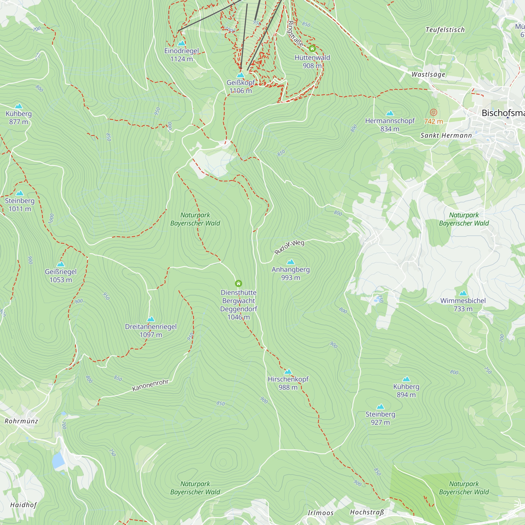 Ernst Josef Hütte map