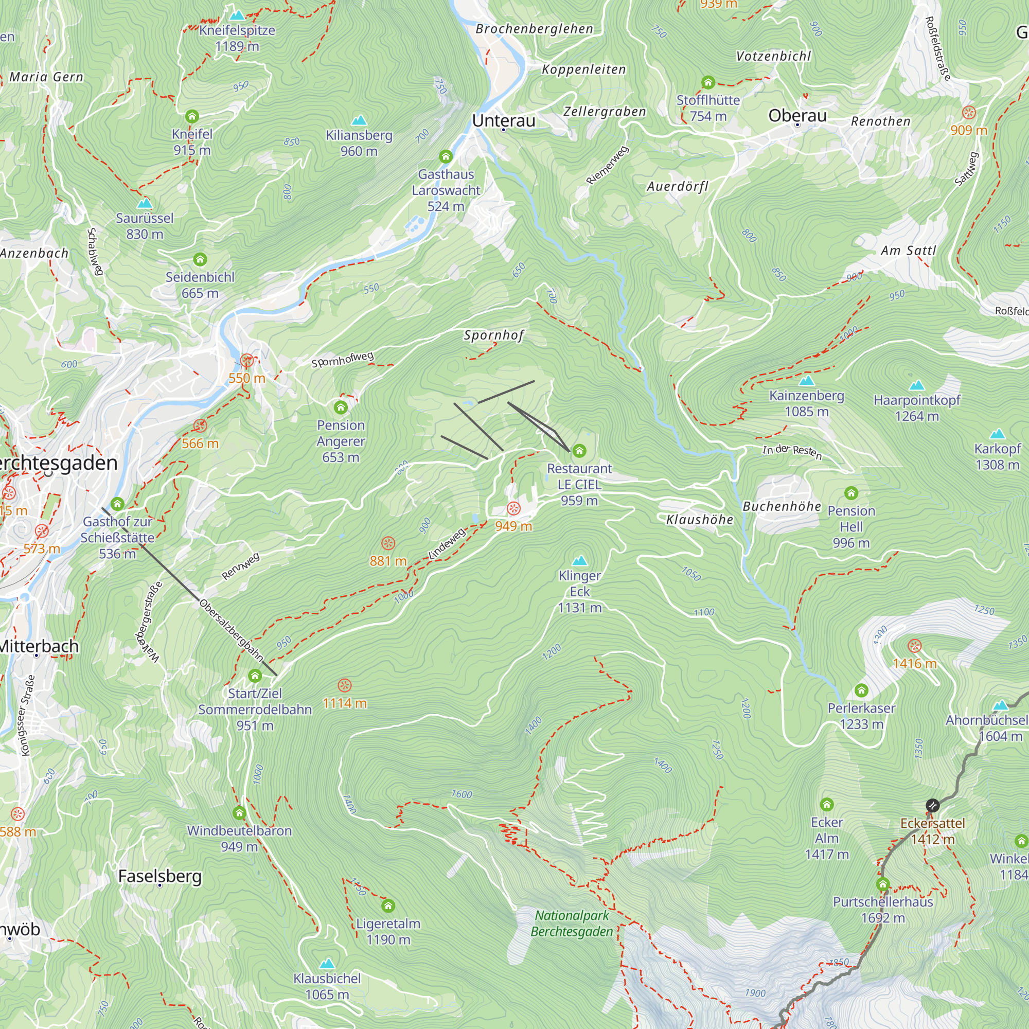 Berggasthof Obersalzberg map