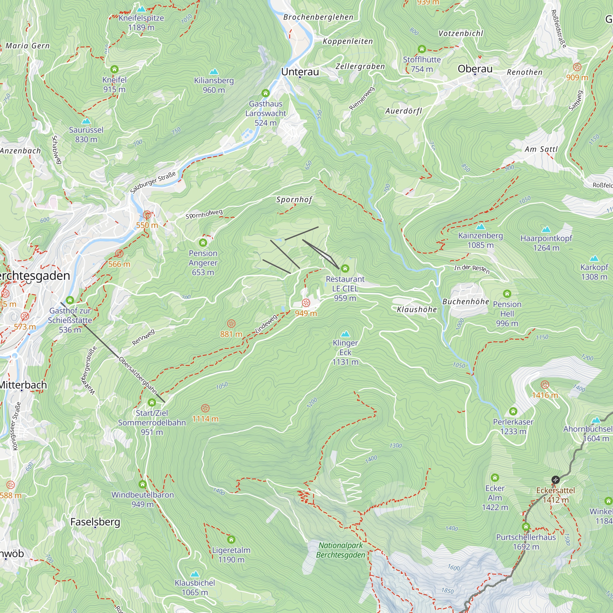 Berggasthof Obersalzberg map