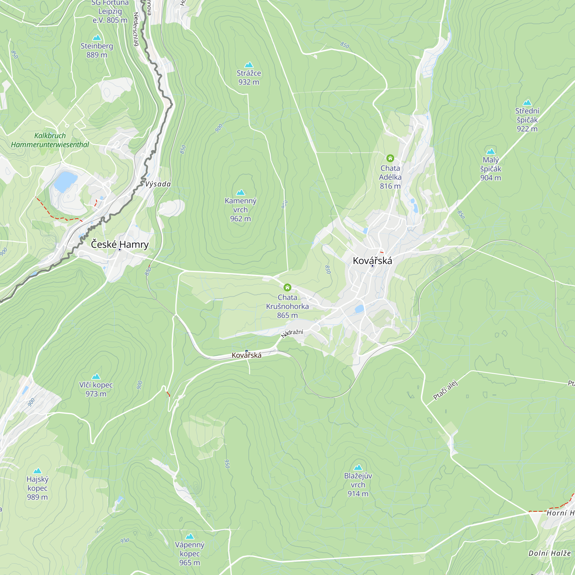 Chata Krušnohorka map