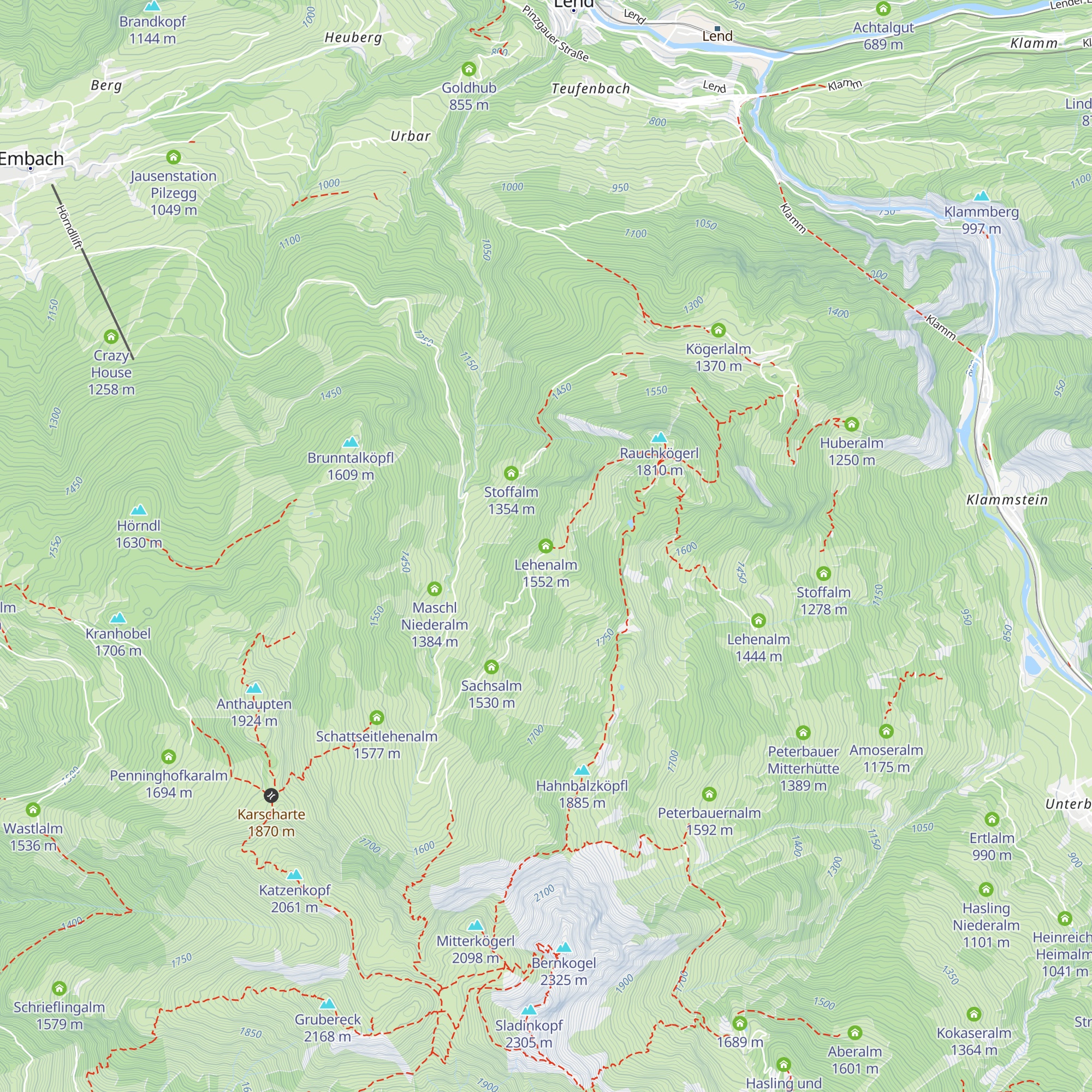 Lehenalm map