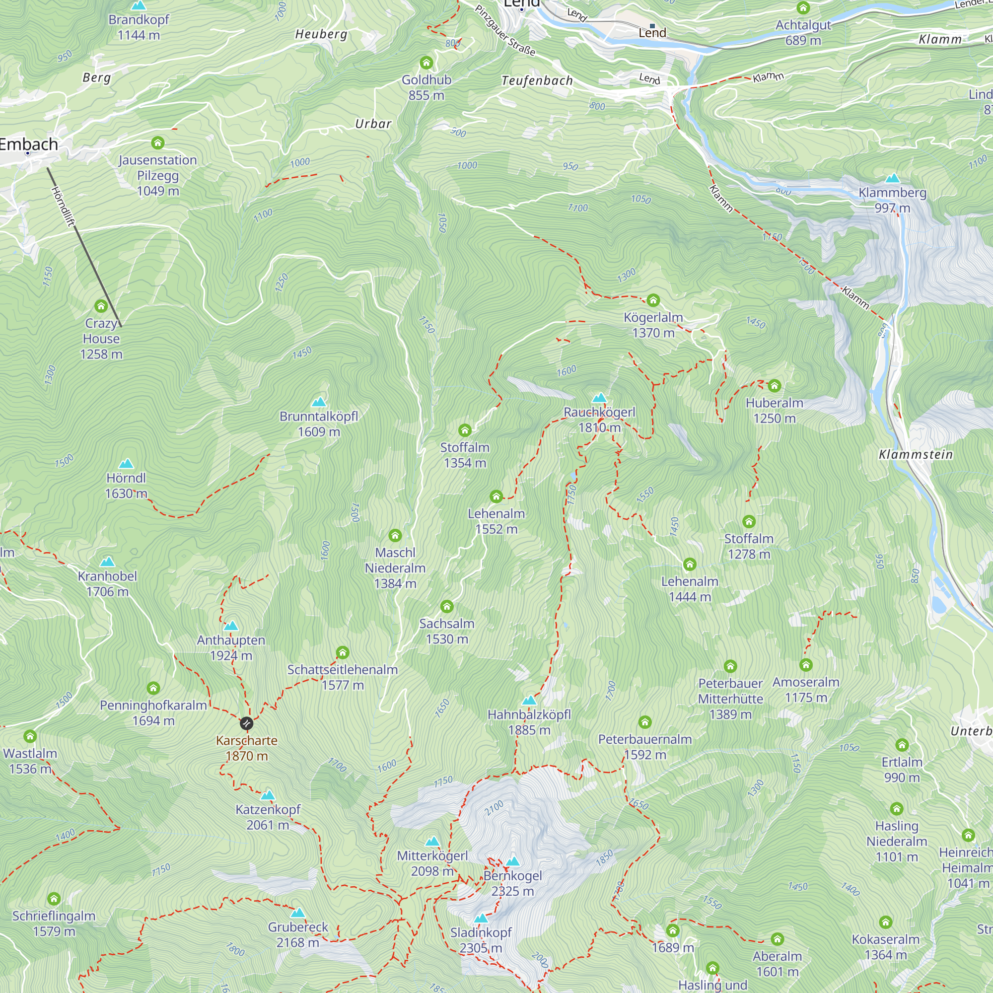 Lehenalm map