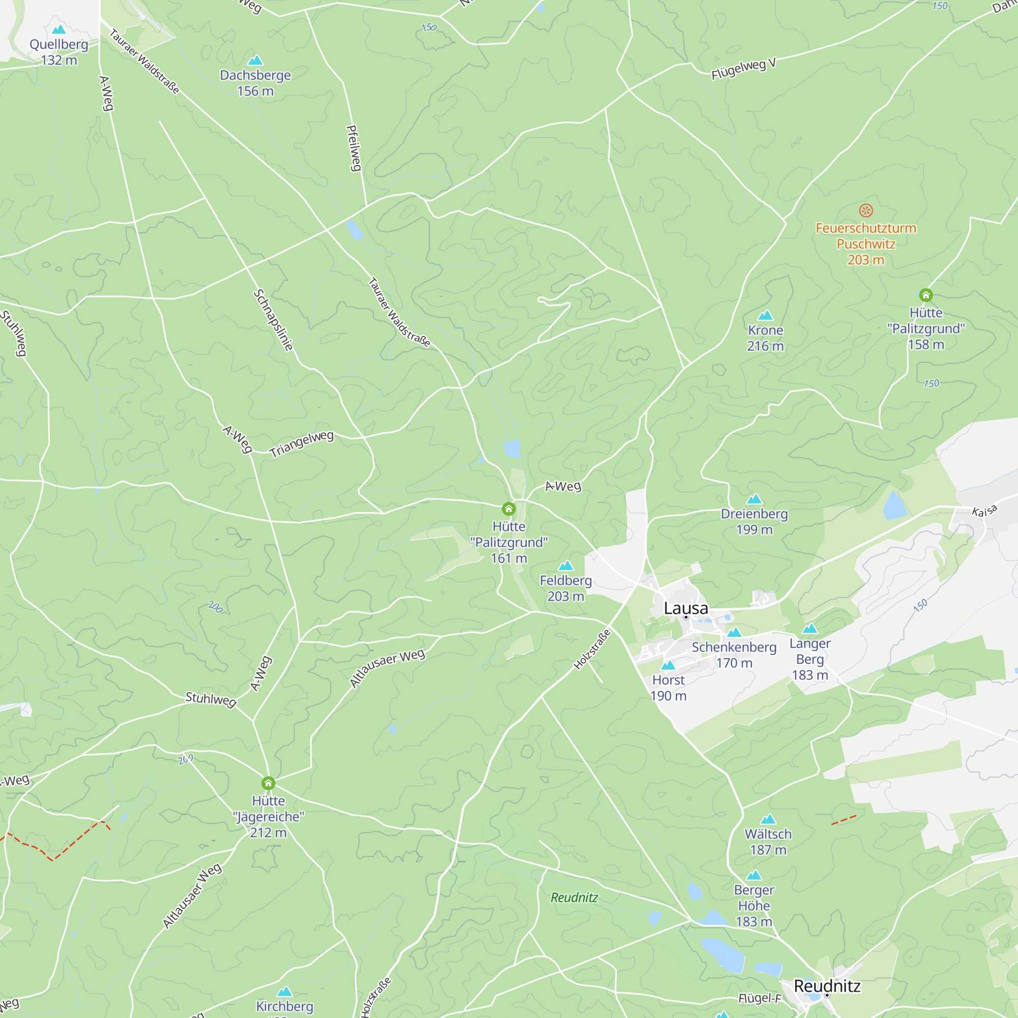 Hütte "Palitzgrund" map