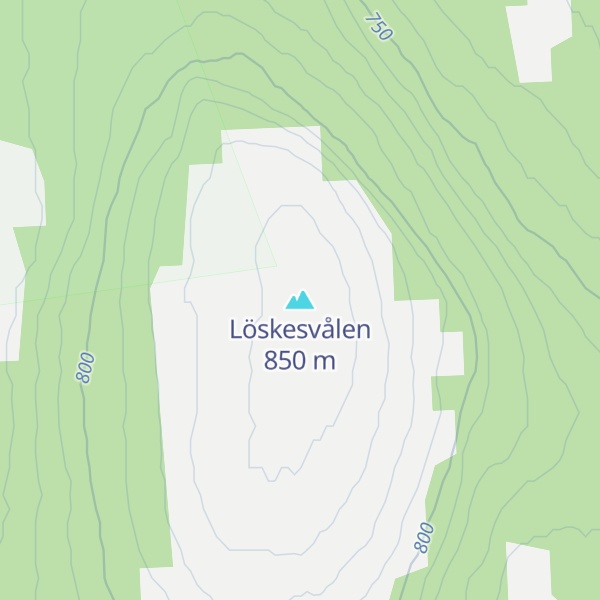Map of Löskesvålen