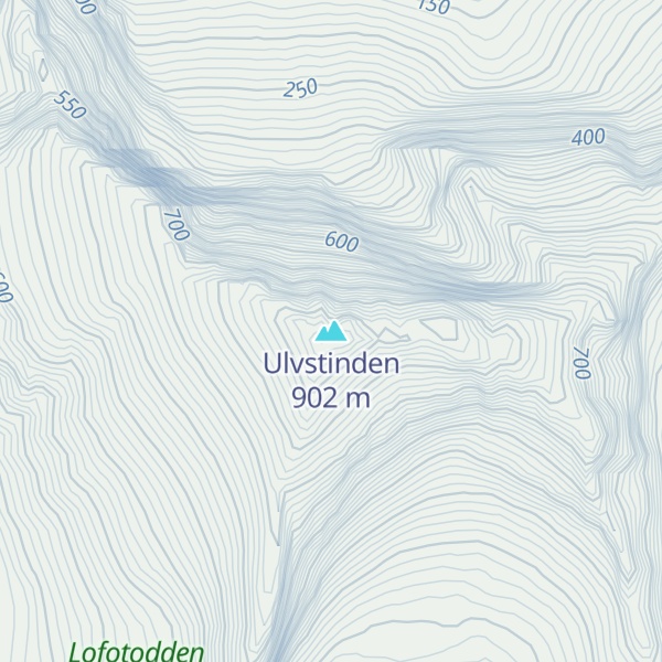 Map of Ulvstinden